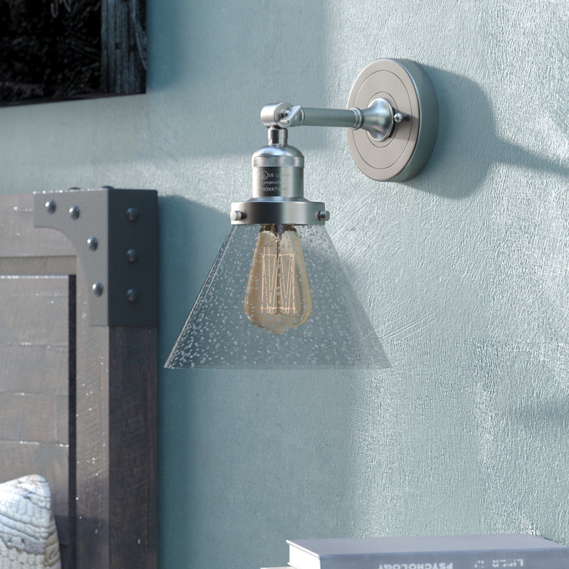 Aldona Armed Sconce, Brushed Satin Nickel
