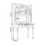 Bureau rectangulaire en bois massif brun noisette-925116008