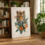 Tiger in Bloom Botanical 1 Piece Wrapped Canvas Wall Art-1196402799-1196402797