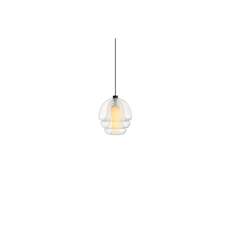 1 - Light LED Pendant, 9.84" H x 9.06" W x 9.06" D