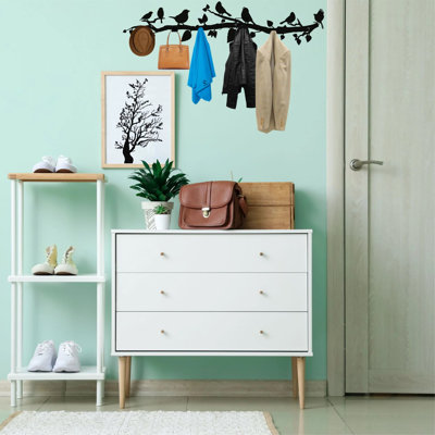 Metal Wall Organizer with Key Hooks