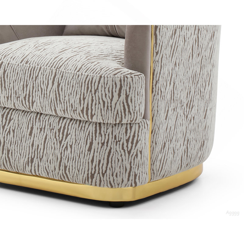 Fauteuil Lexington G00280A-C, brun / beige clair