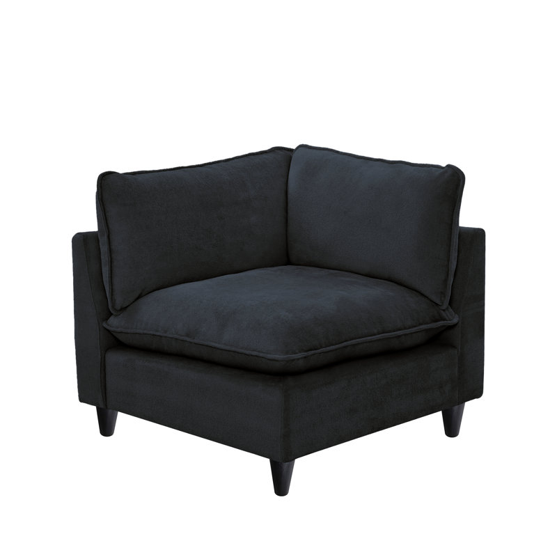 Canapé modulaire Annamaria, Chenille bleu foncé