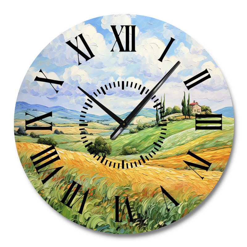 Horloge murale Vangogh Rolling Hills I - Vangogh, Grand