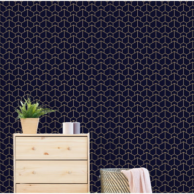 Blue Black Texture Peel And Stick Wallpaper