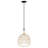 12.75"W Friedler 1-Light Cotton Shade Woven Dome Pendant