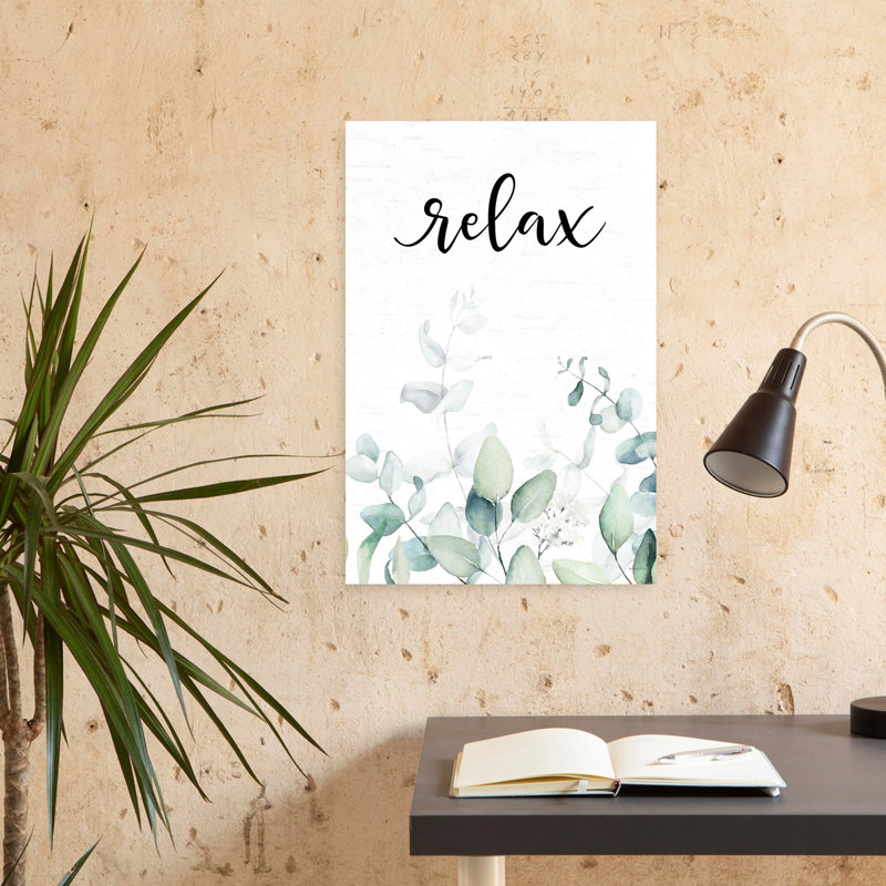 Relax Relax Leaves, art contemporain abstrait, H 24 po x l 16 po