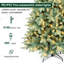 Arbre de Noël artificiel pré-éclairé avec lumières blanc chaud-1526791109
