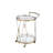 Zekera Champagne Finish Serving Cart