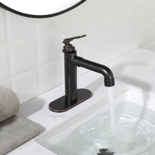 Single-Hole Single-handle Bathroom Faucet with Drain Assembly
