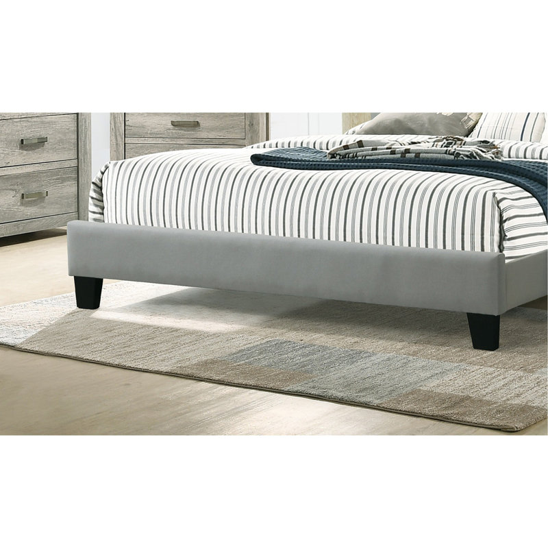 Braylea Upholstered Bed, Queen, Light Grey
