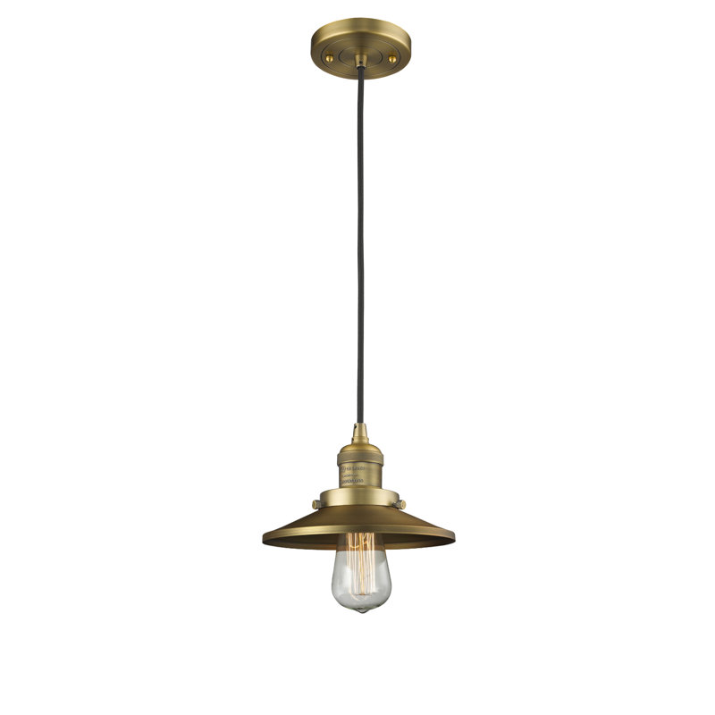 Clintonpark 1 - Light Single Pendant, Brushed Brass
