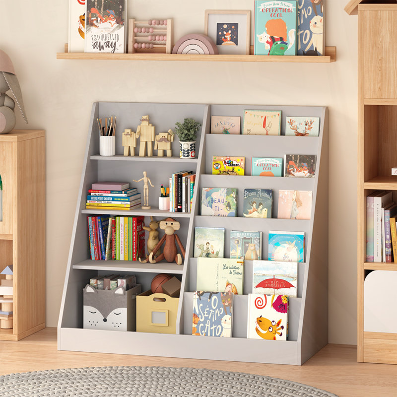 Bookshelf And Toy Storage Organizer, Grey