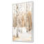 Forêt de bouleaux d'hiver - Décoration murale encadrée de couleur crème sur toile-1958601637-1958601659