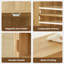 Armoire de rangement en rotin avec 4 tablettes réglables - Naturel