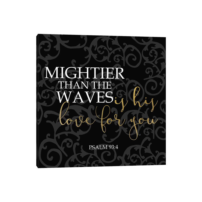 His Love Black Square by Kimberly Allen - Wrapped Canvas Print, 45.72 cm H x 45.72 cm W