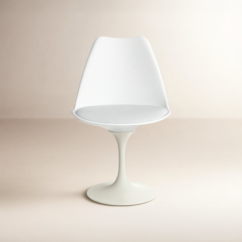 Chaise rembourrée, Similicuir blanc