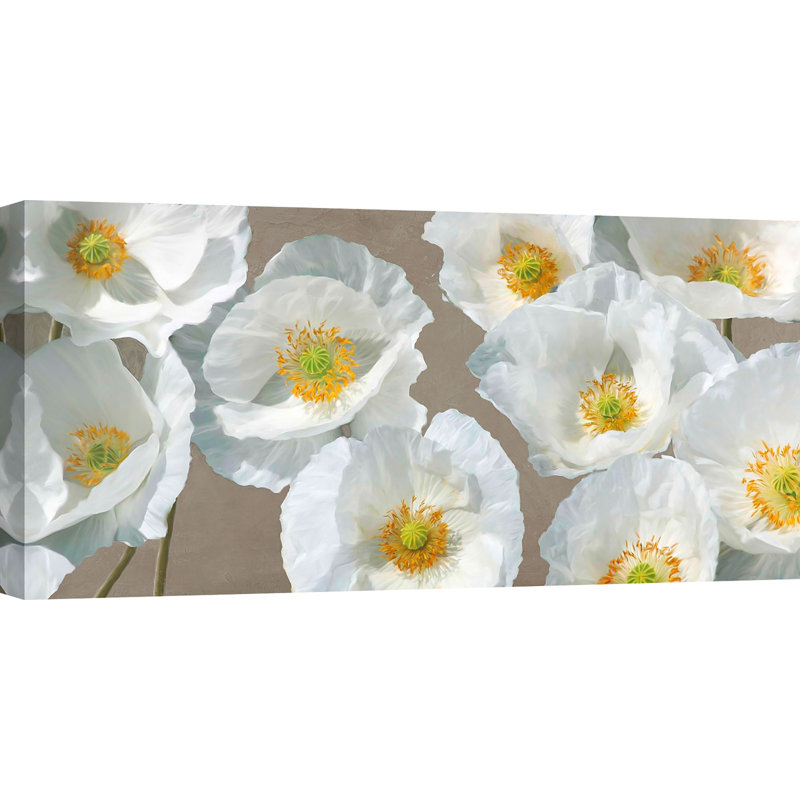Poppy Arrangement by Leonardo Sanna - Wrapped Canvas Print, 35cm H x 70cm W x 4cm D