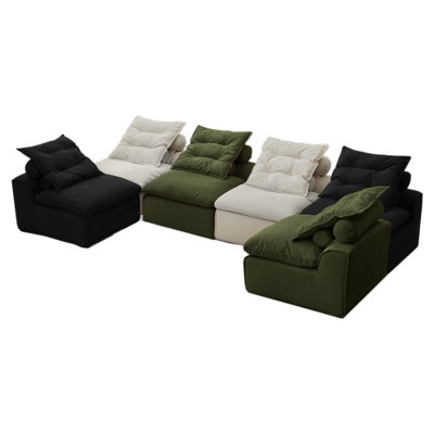 Cory Modern Corduroy Boneless Fabric Modular Sofa