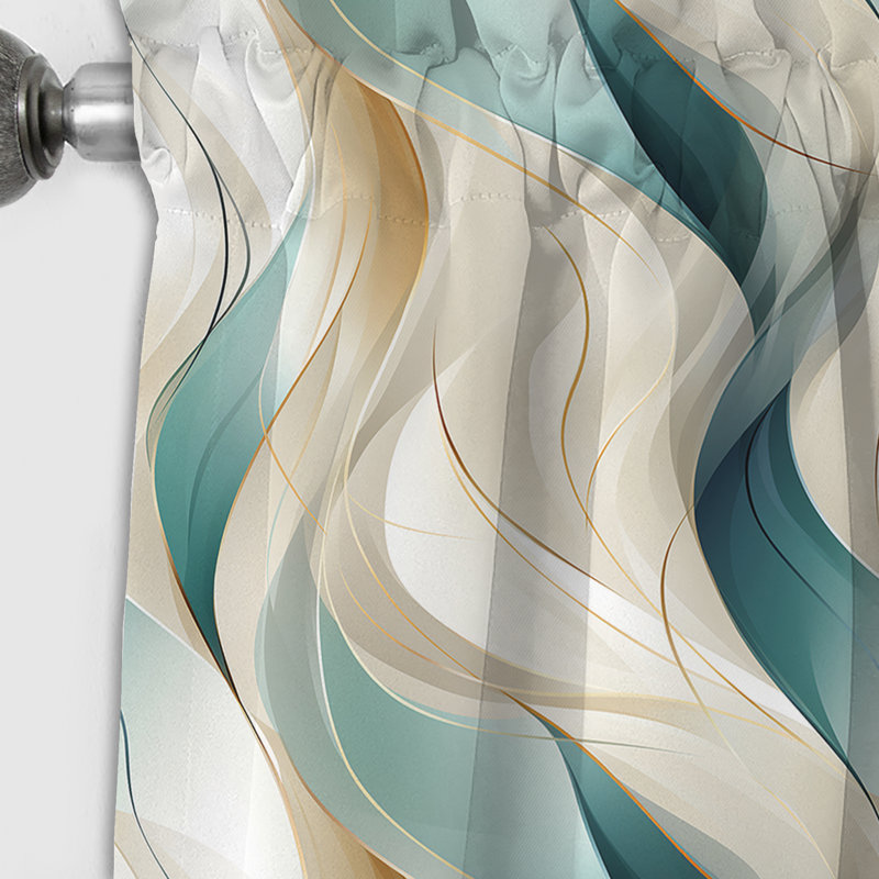 Subdued Elegance - Modern Blackout Abstract Curtain - 1 Panel, 52" W x 90" L