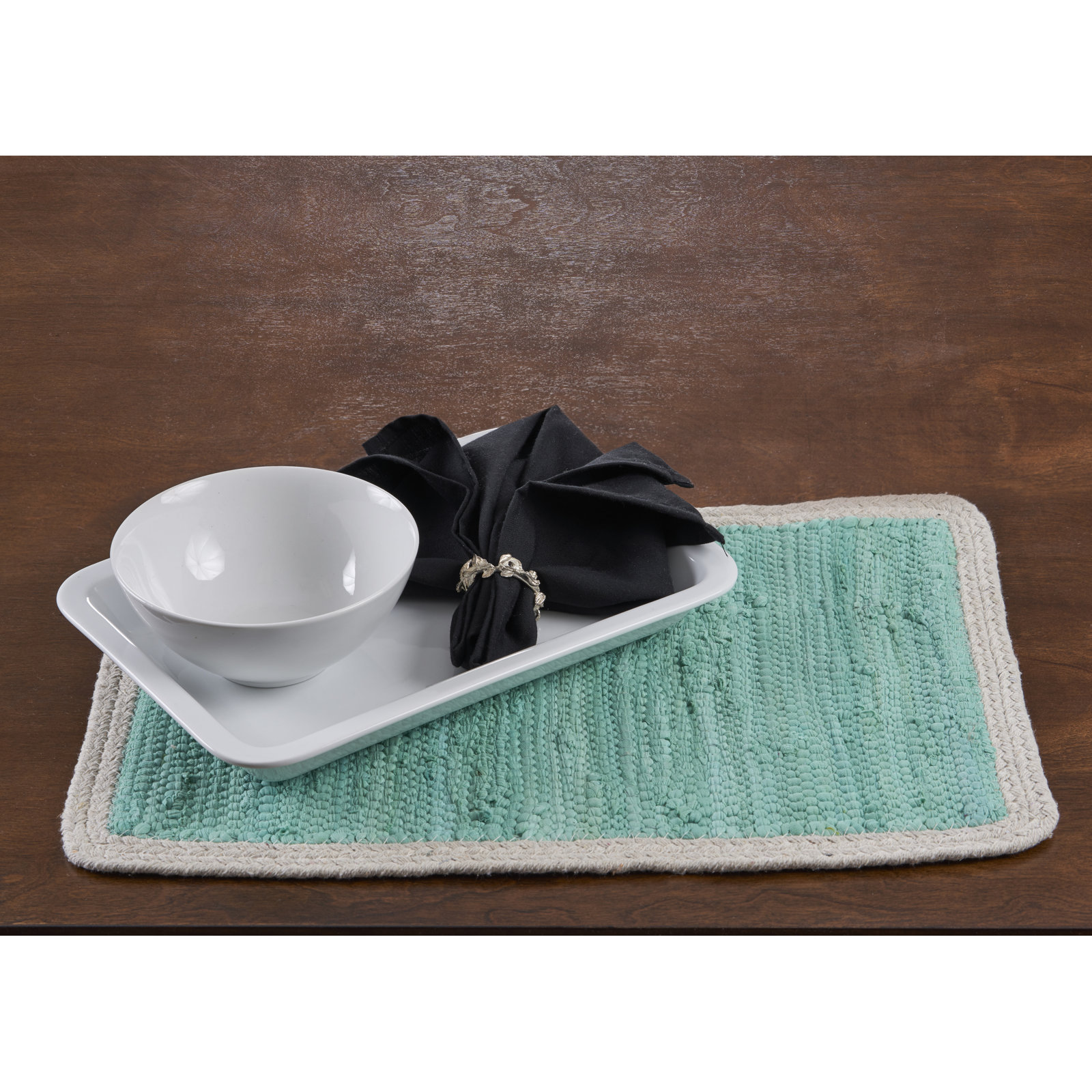 Bordered Placemat, Green
