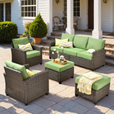 Harbin 7 - Person Outdoor Seating Group With Cushions