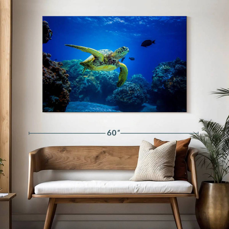 Crowle Glowing Turtle, 34" H x 51" W