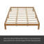 Cadre de lit plateforme grand en bois - Cadre de lit grand en bois massif de 12 pouces avec support de lattes, aucun sommier requis, assemblage facile - pin rustique