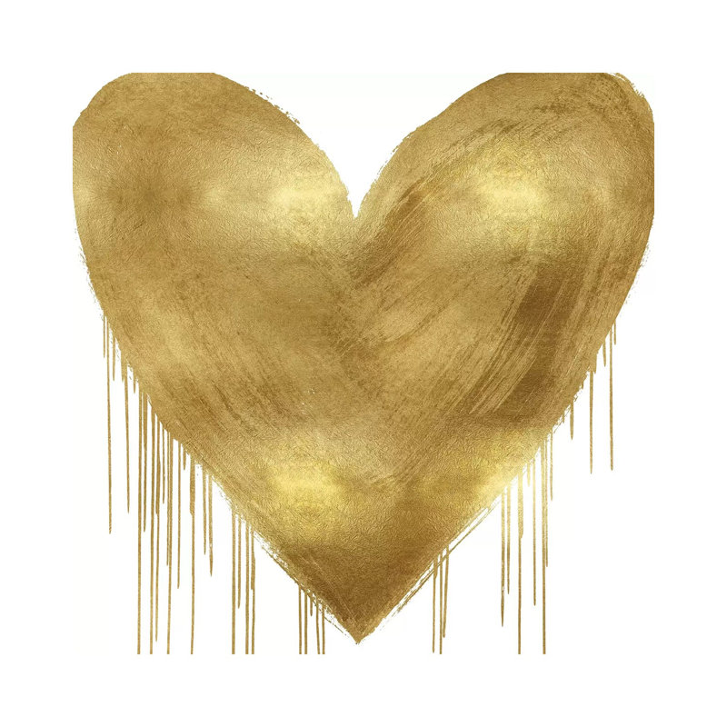 Big Hearted Gold by Lindsay Rodgers - Print on Canvas, Wrapped Canvas, 45.72 cm H x 45.72 cm W x 1.91 cm D
