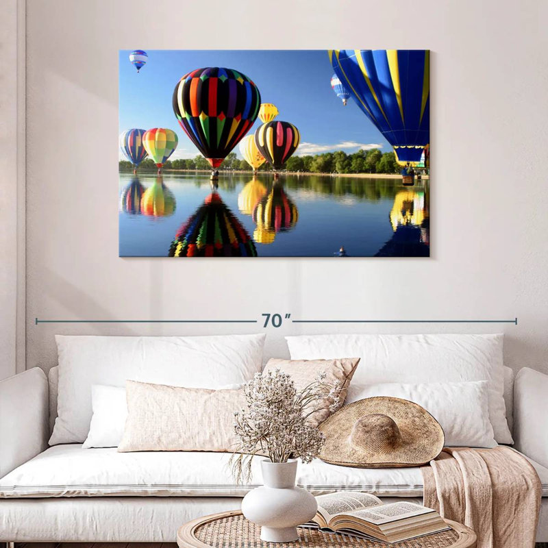 Mehar Hot Air Balloons Reflection, 30" H x 45" W