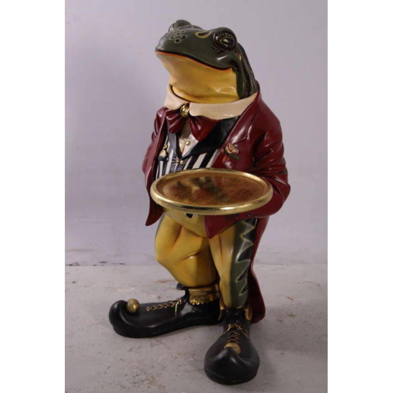 Large Frog Butler Statue