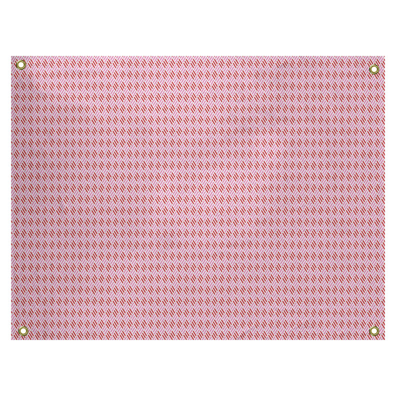 Tapisserie murale à motif losanges en losanges à rayures en polyester, H 1 po x l 80 po x P 59 po, Rose / rouge-rose