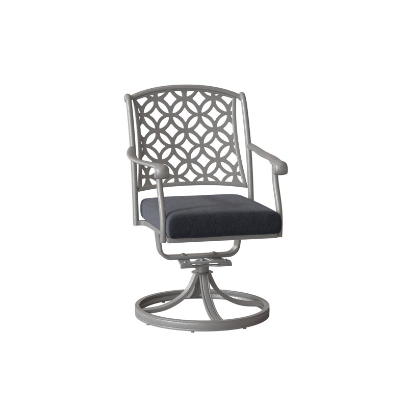 Casa Outdoor Dining Armchair, Pewter, Spectrum Denim Sunbrella® Plainweave