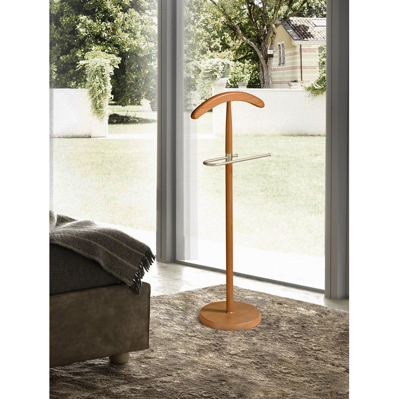 Newlon Freestanding Valet Stand, Cherry