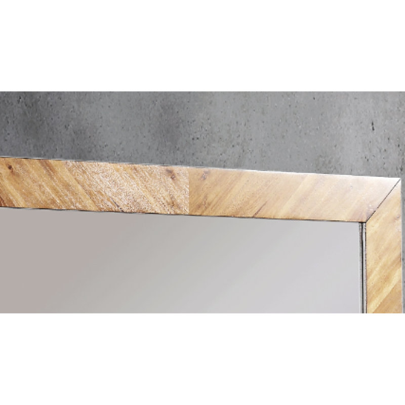 Miroir, aucun assemblage requis, finition châtaignier