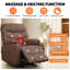Fauteuil inclinable électrique KORSER, fauteuil élévateur électrique avec massage par vibration chauffé, porte-gobelets, poches latérales-124085154