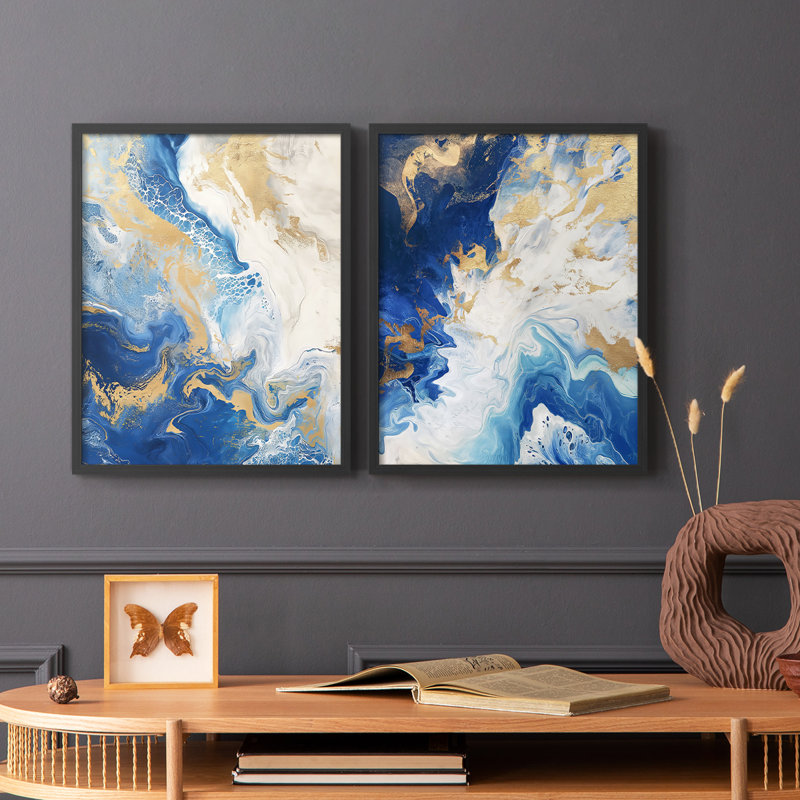 ABSTRACT Series CDXII - Reproduction encadrée de qualité supérieure - prête à être accrochée - aucun clou requis - aucun clou requis