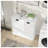 Two-Compartment Tilt-Out Laundry Sorter Cabinet - White MDF Laundry Storage with Removable Bags, Space-Saving Laundry Organizer for Home Laundry Room