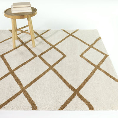 Christine Rust Diamond Geometric Area Rug