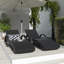 Ensemble de chaises longues noires en osier de 80 pouces avec dossier réglable à 5 niveaux et table d'appoint escamotable en rotin-1093363333