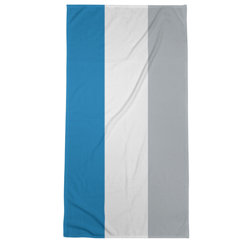 Beach Towel, Light Blue/Ivory/Light Gray