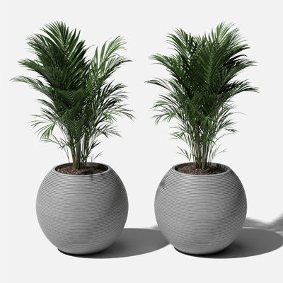 Veradek Strata Series Sphere 18" Planter - 2 Pack