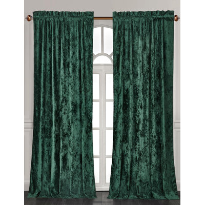 Velvet Bedding Collection Room Darkening Curtain Panel Pair