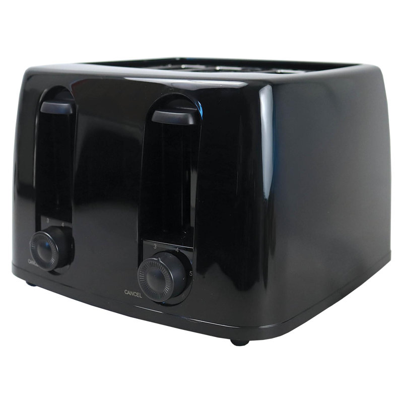 Igenix 4 Slice Toaster Black, Black