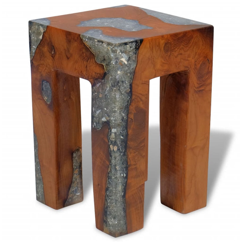 Tabouret en bois de teck massif Boidanon vidaXL