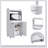 Charlotte 1-Shelf 2-Door Kitchen Pantry with Caster Wheels for Easy Mobility and Storage, Perfect for Small Spaces