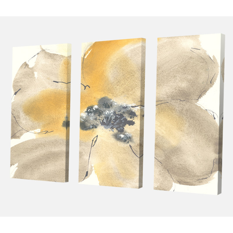 « glam fleur tons i », reproduction d’image multi-pièces sur toile, H 40 po x l 60 po x P 1 po