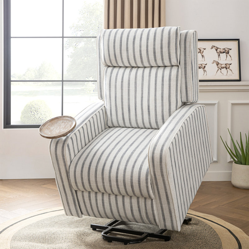 Fauteuil inclinable chauffant électrique Deyani Lift Assist, Bleu marine