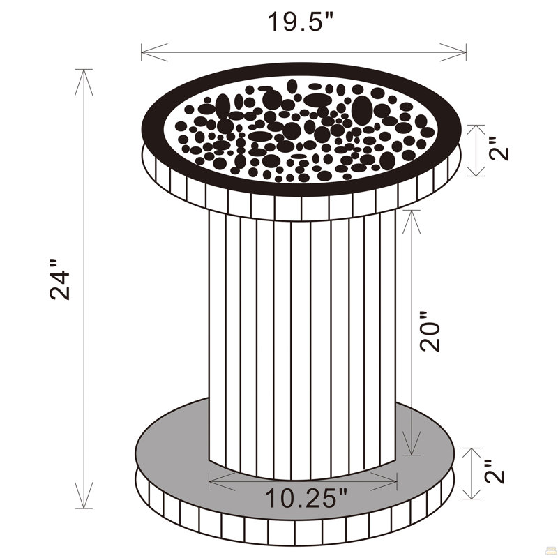 Rose Mirror Side Table
