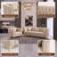 Canapé Chesterfield modulaire avec capitonnage à boutons et accoudoirs à garniture en métal, comprend 6 coussins-133286214